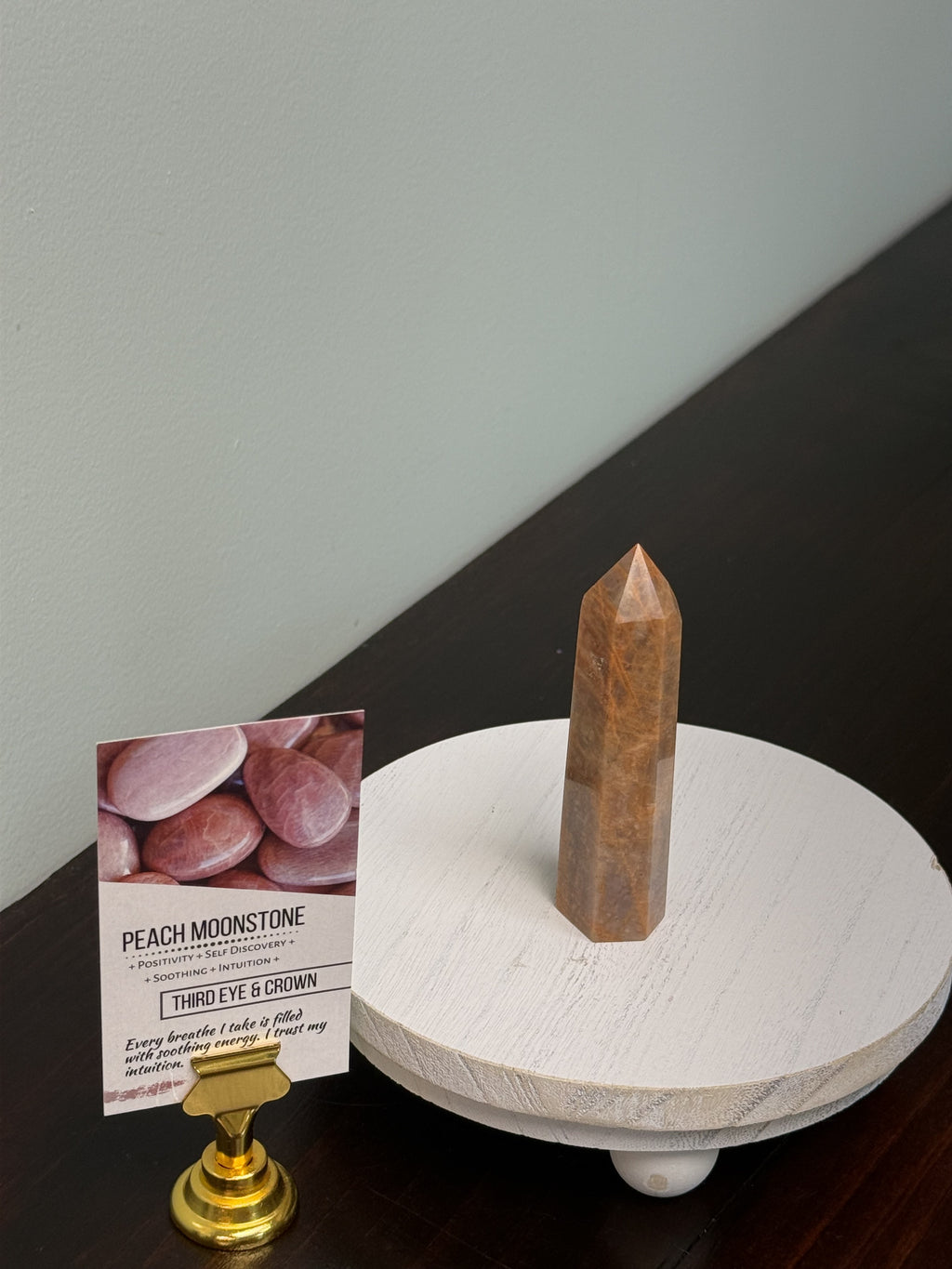 Peach Moonstone 3.5” Tower