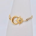 18K Gold Plated Star Moon Cubic Zirconia Bracelet