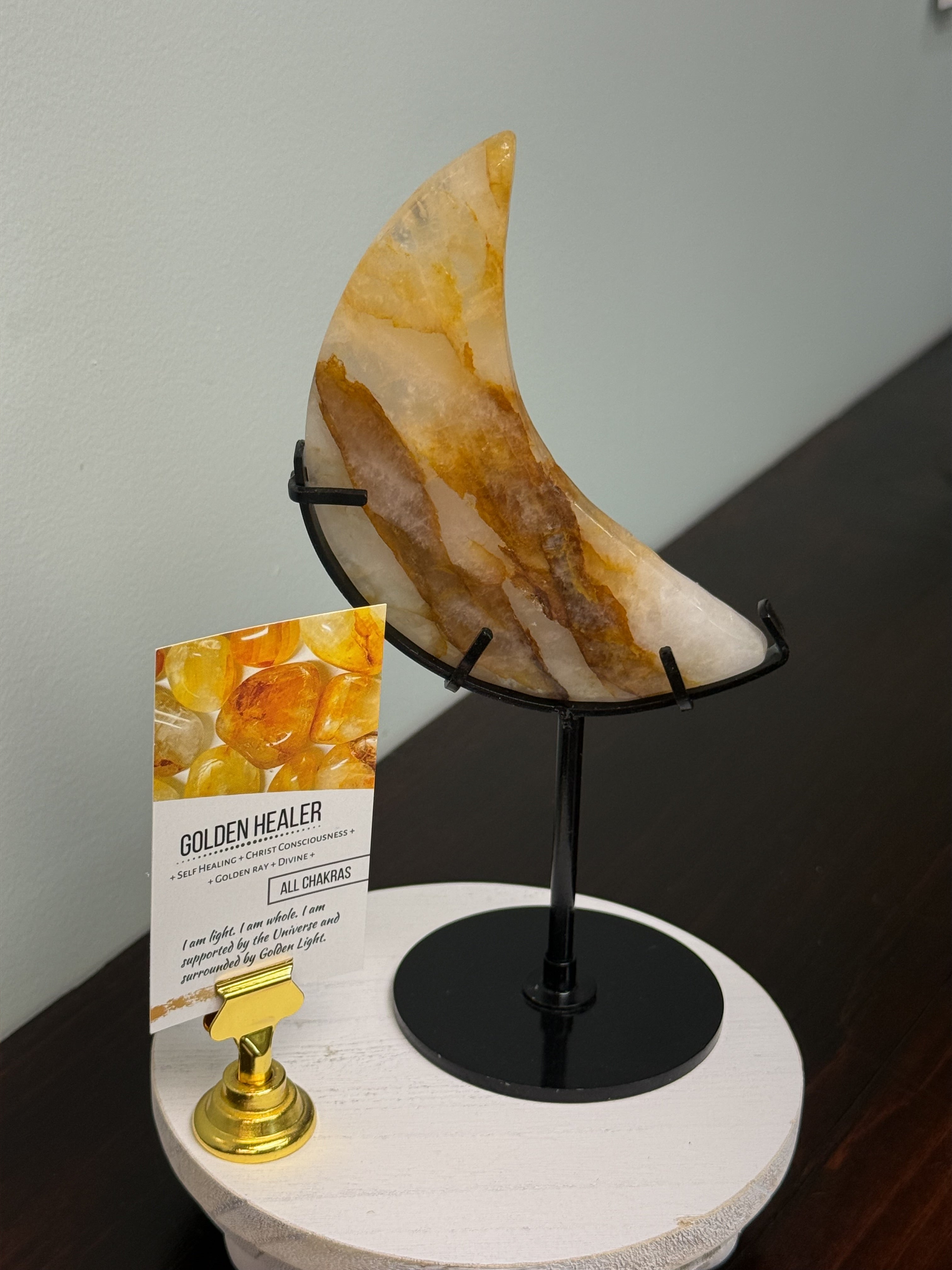 Golden Healer Quartz Moon