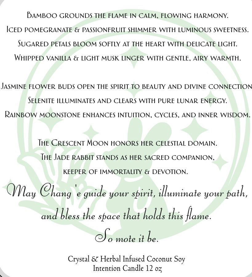 Chang’e - Celestial Guardian Intention Candle 12oz