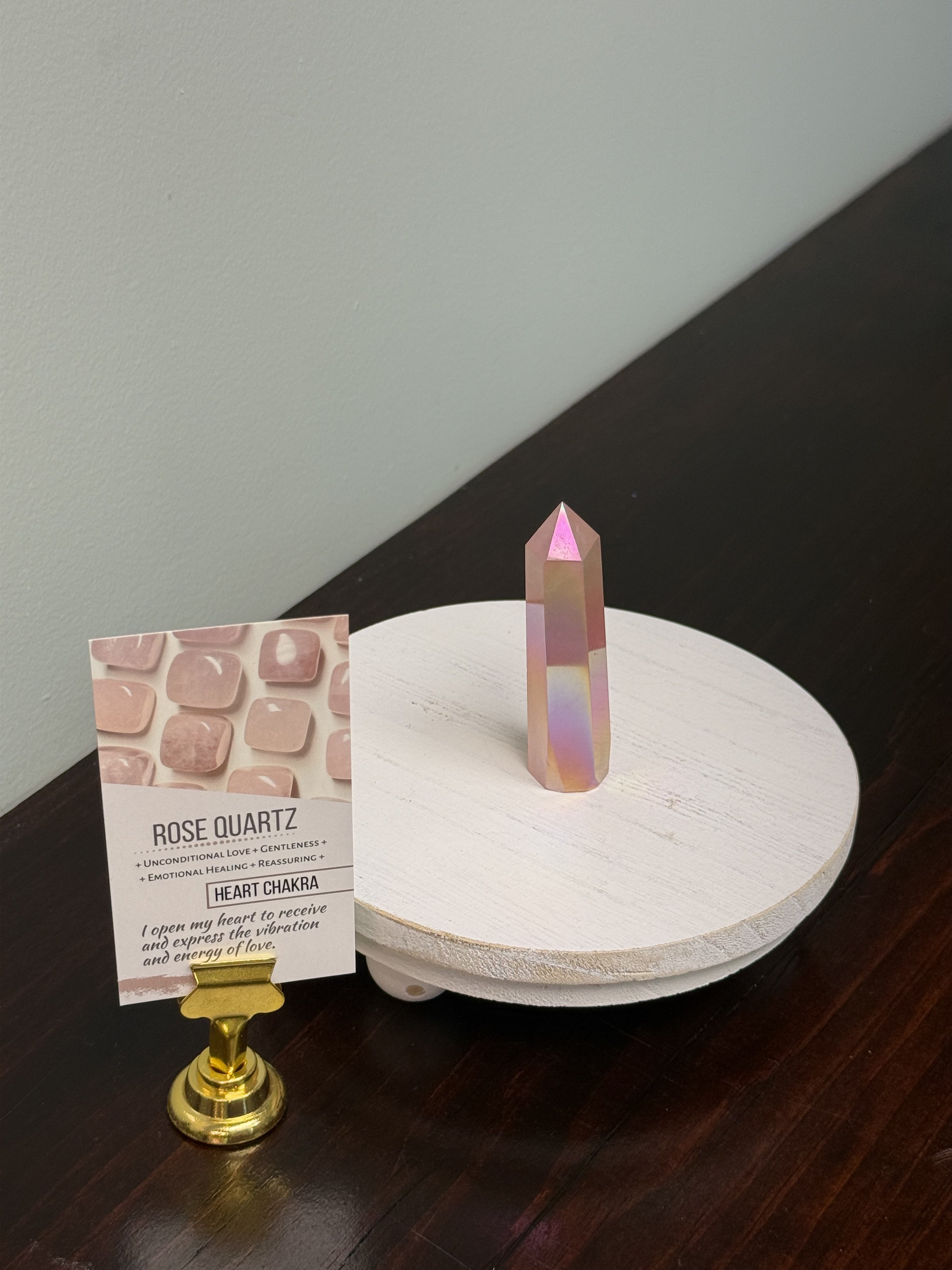 Rose Quartz Aura Tower 3-3.5”