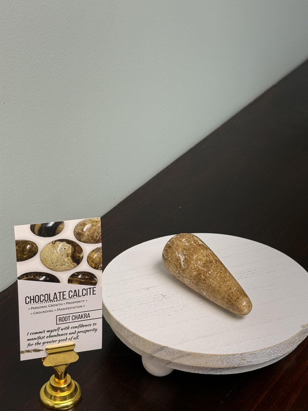Chocolate Calcite Teardrop Freeform