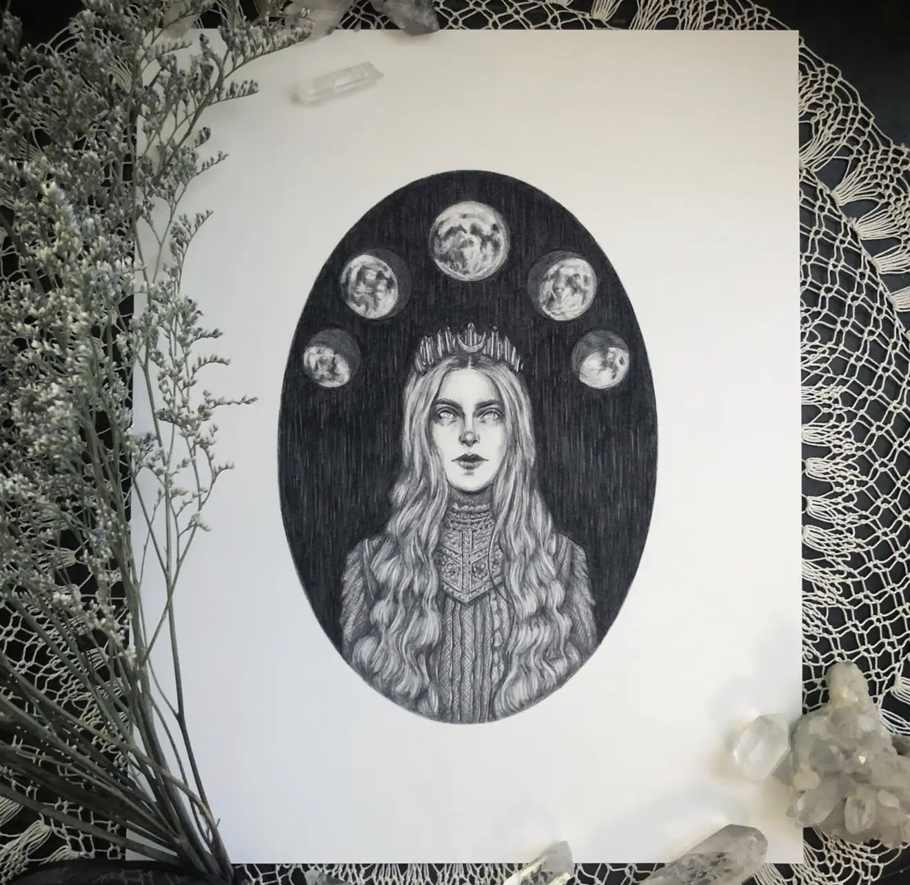 Selene - Fine Art Print - Greek Goddess of the Moon 5x7”