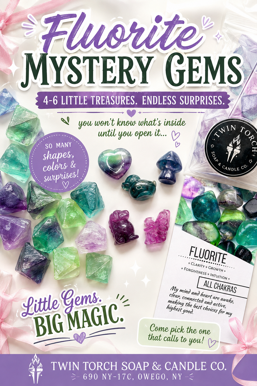 Fluorite Mini Mystery Gem Box 💜💚