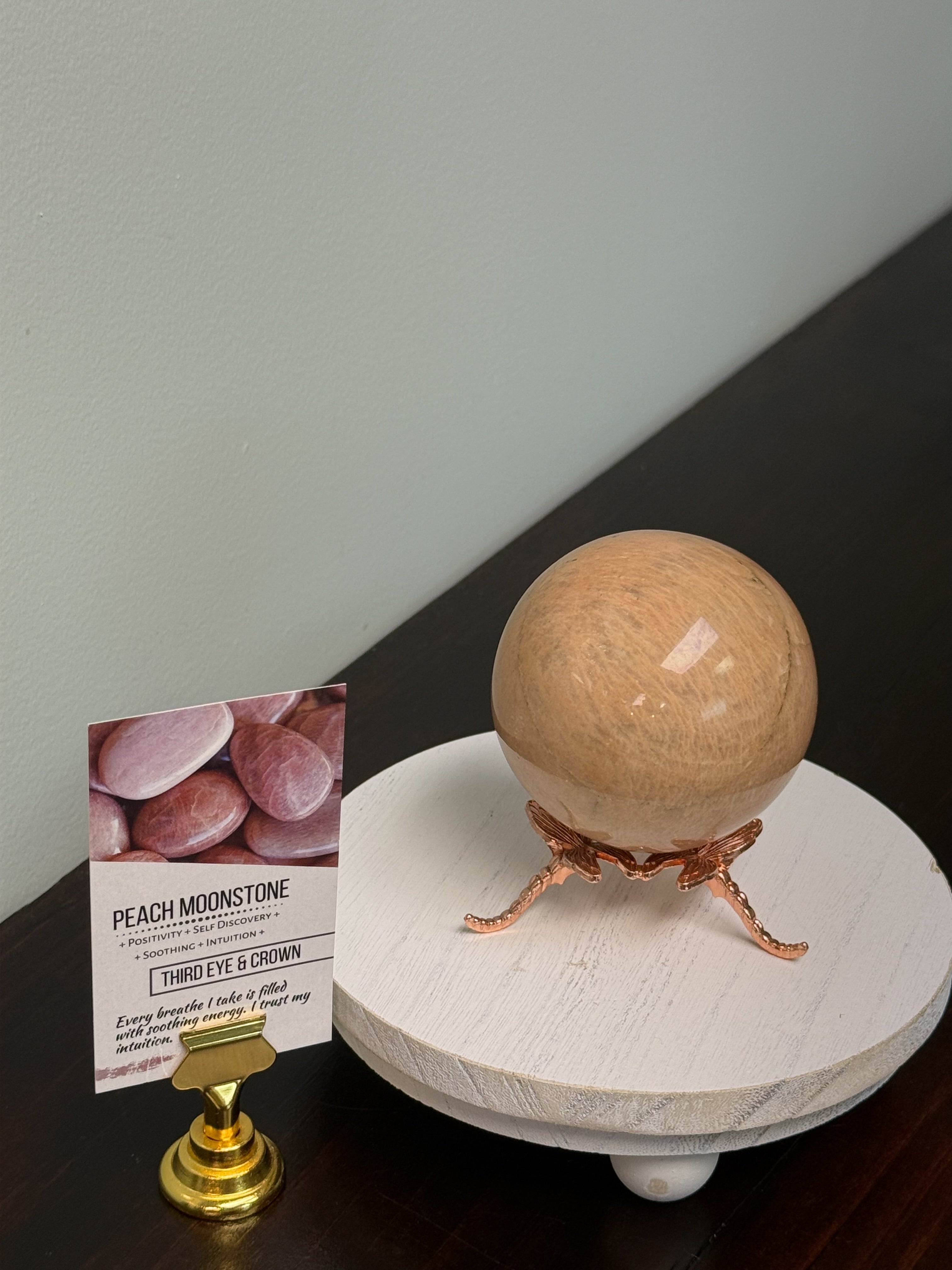 Peach Moonstone Sphere