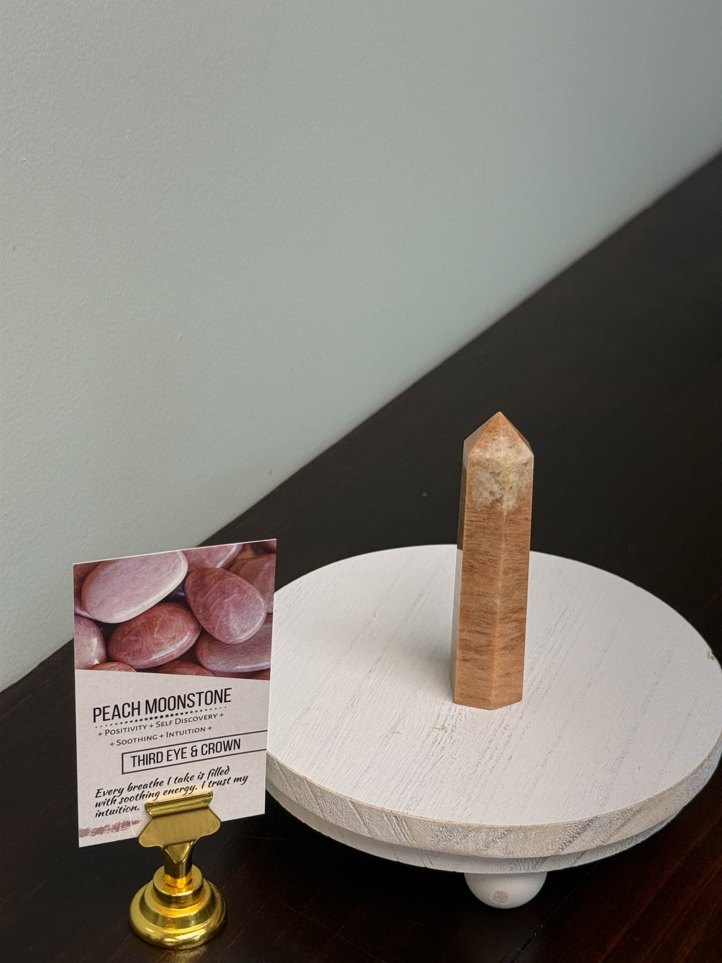 Peach Moonstone 3.5” Tower