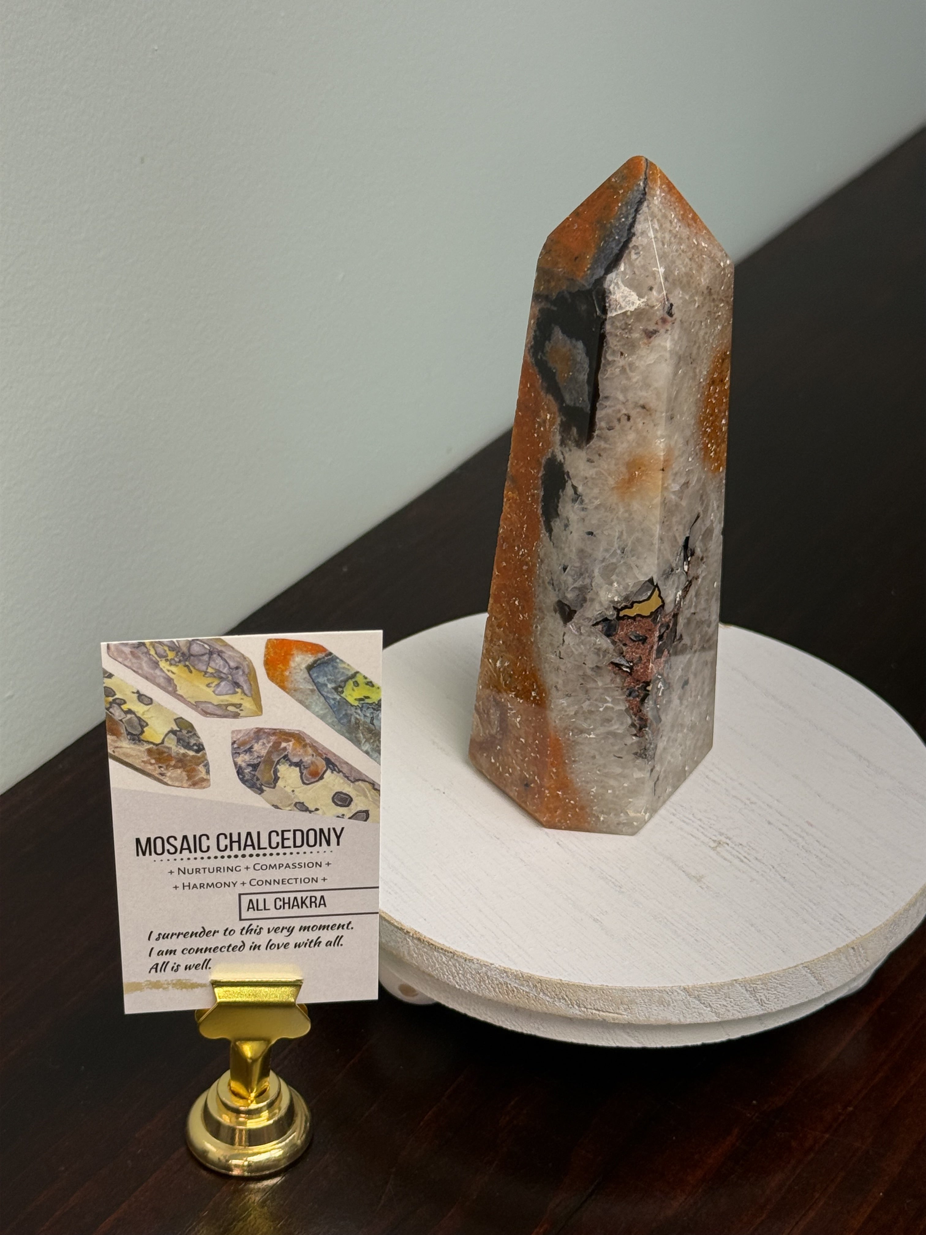 Mosaic Chalcedony 6” Tower