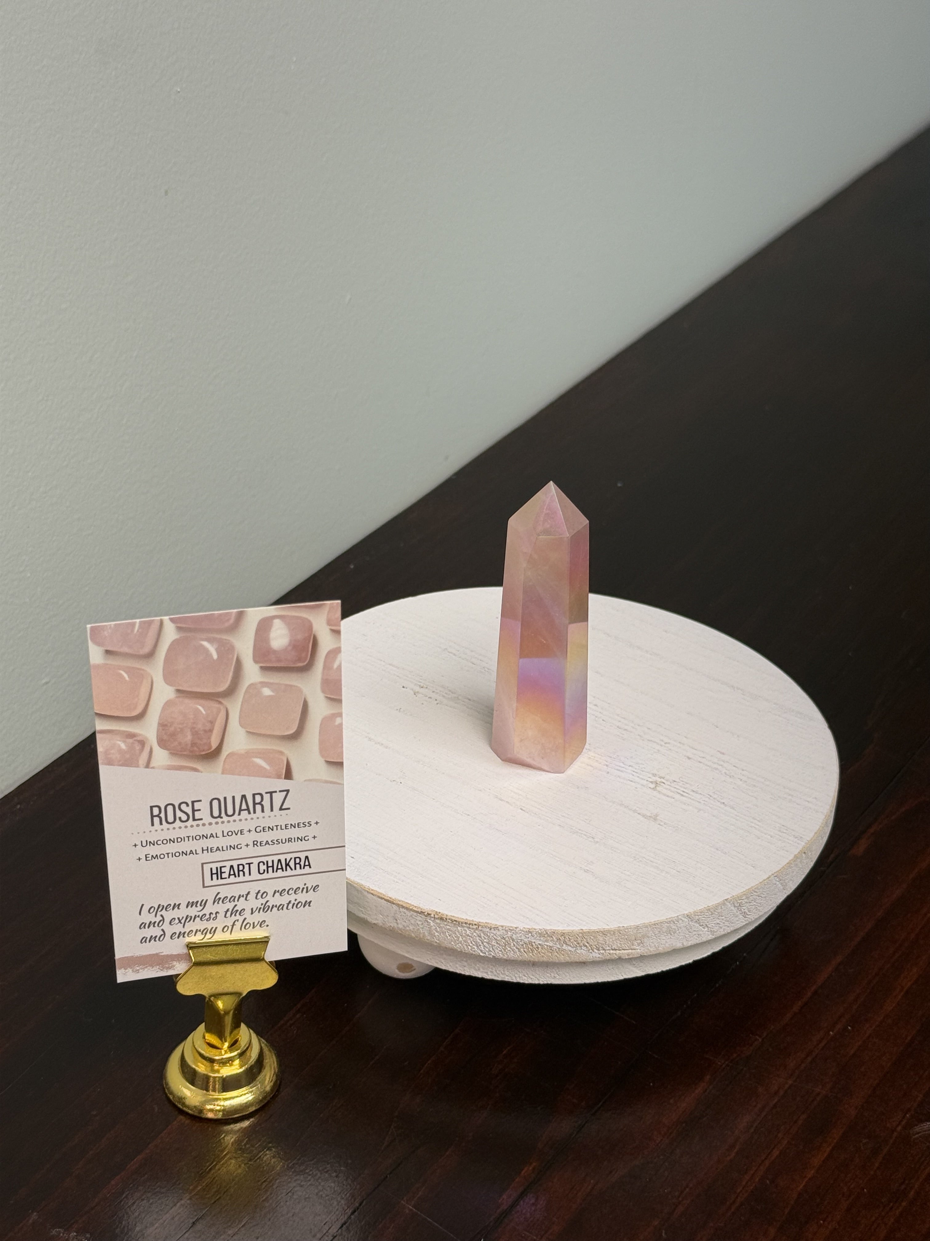 Rose Quartz Aura Tower 3-3.5”