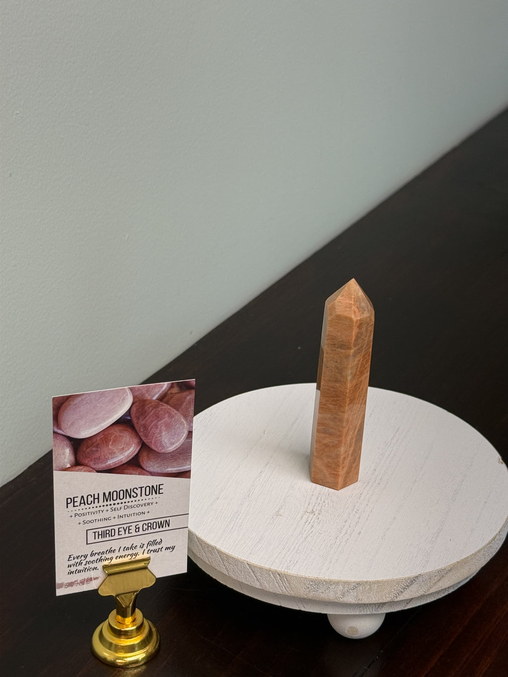 Peach Moonstone 3.5” Tower