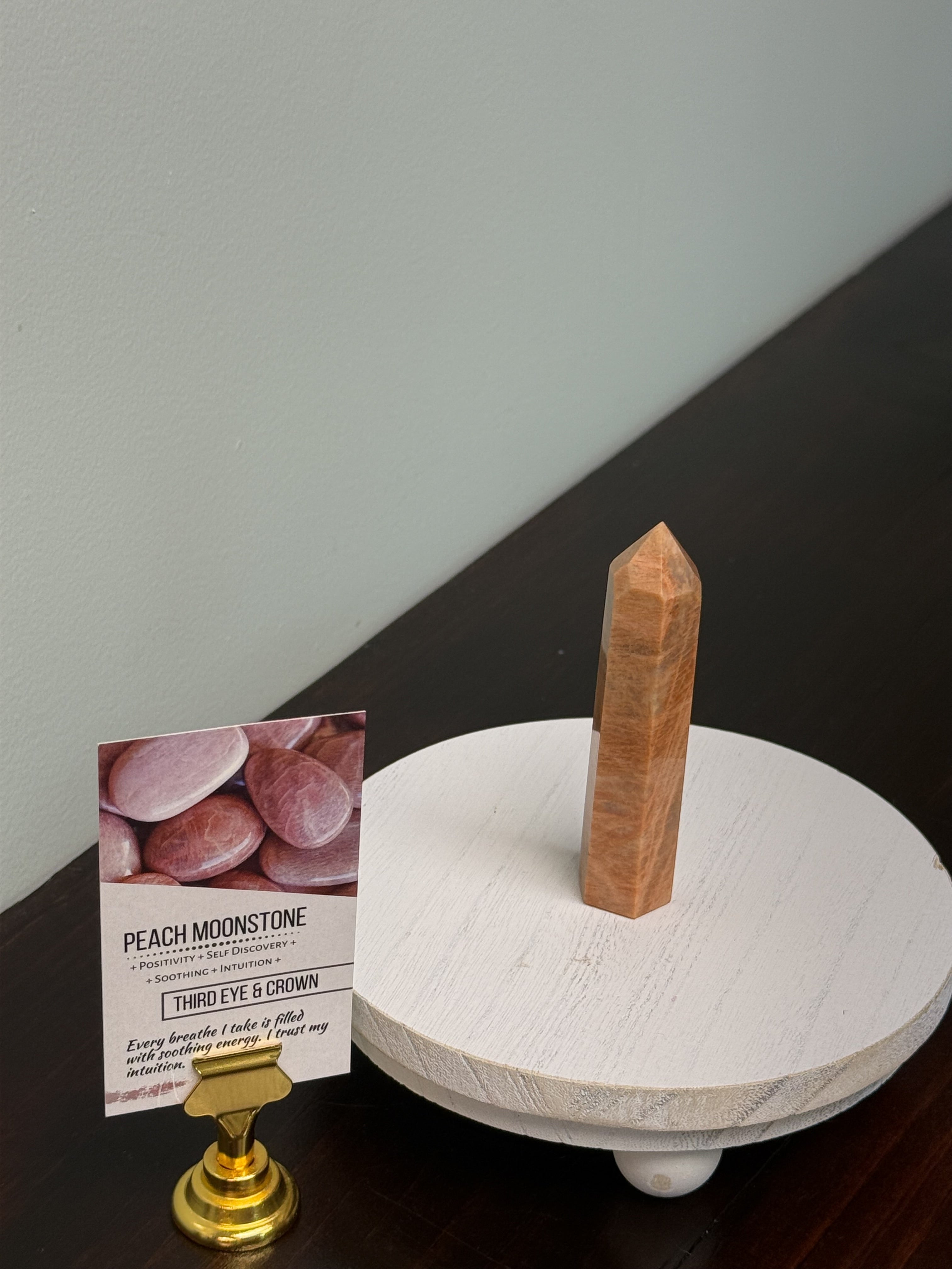 Peach Moonstone 3.5” Tower