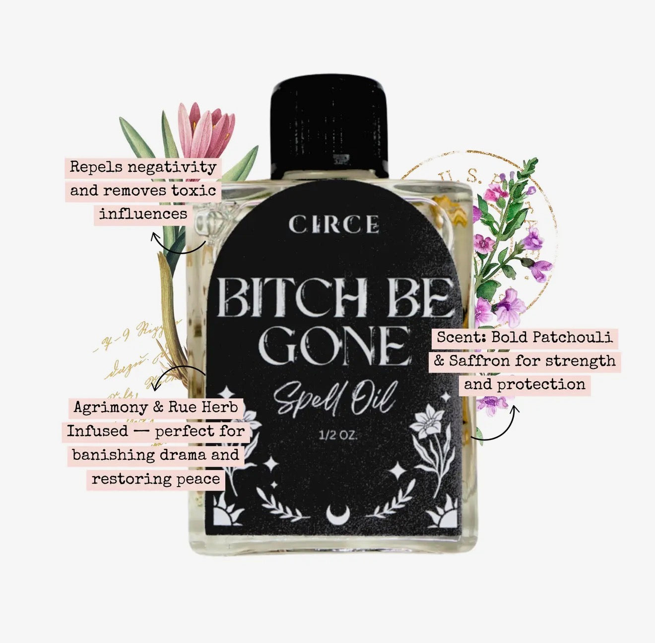 Bitch Be Gone Spell Oil .5oz
