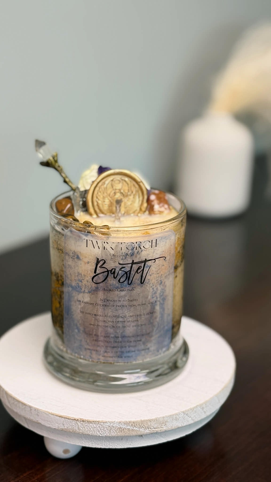 Bastet - Sacred Guardian Intention Candle - 12 oz