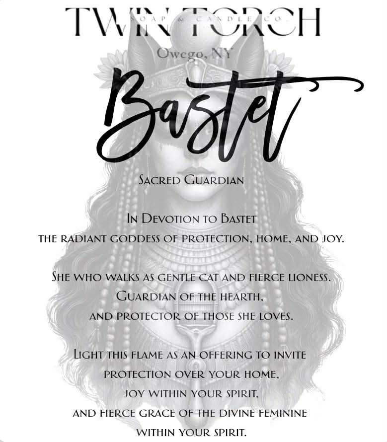 Bastet - Sacred Guardian Intention Candle - 12 oz