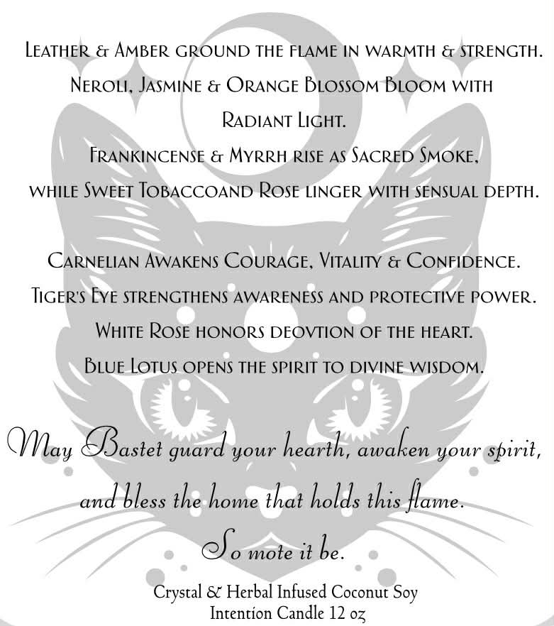 Bastet - Sacred Guardian Intention Candle - 12 oz