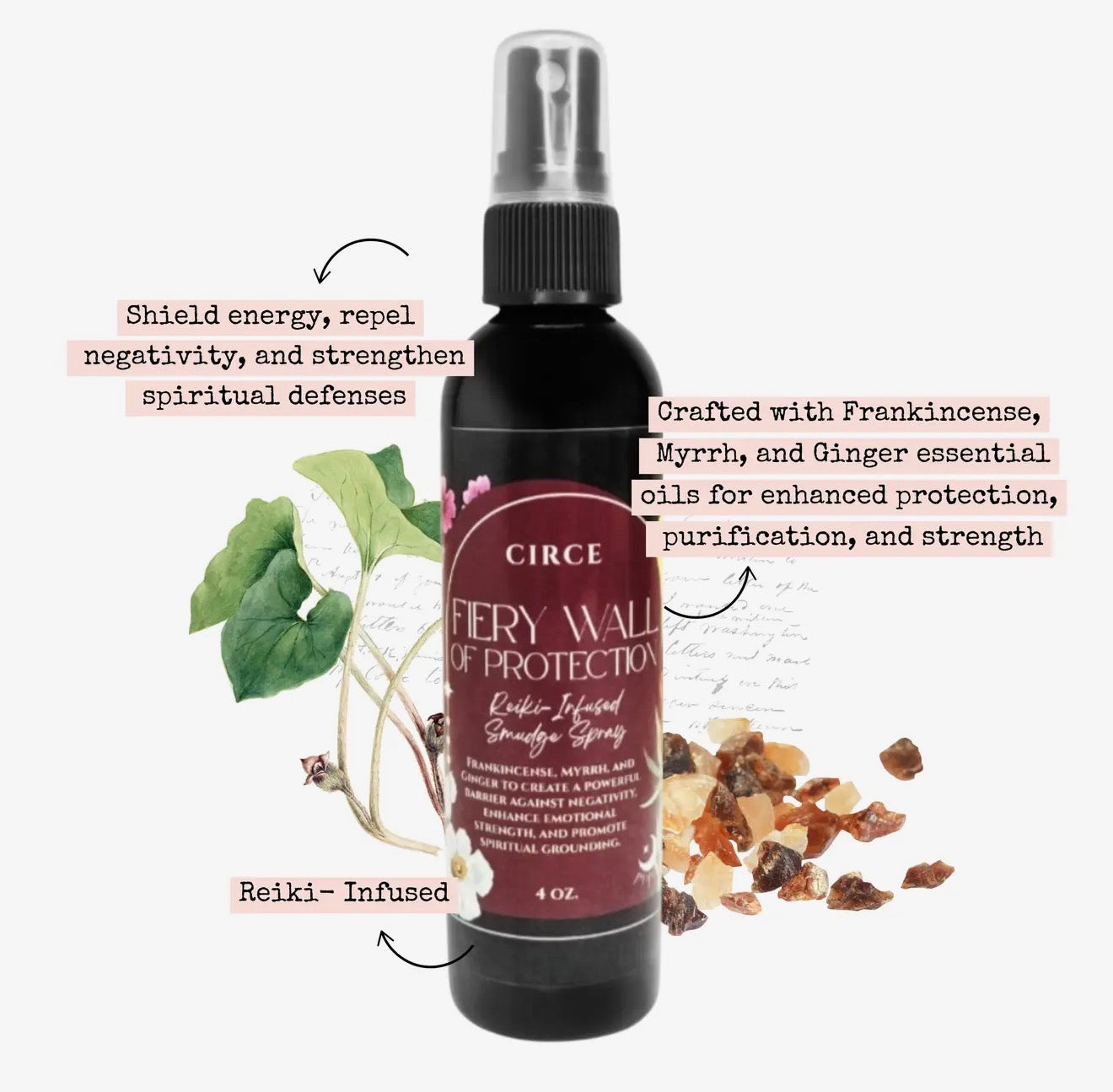 Fiery Wall of Protection Smudge Spray 4oz.