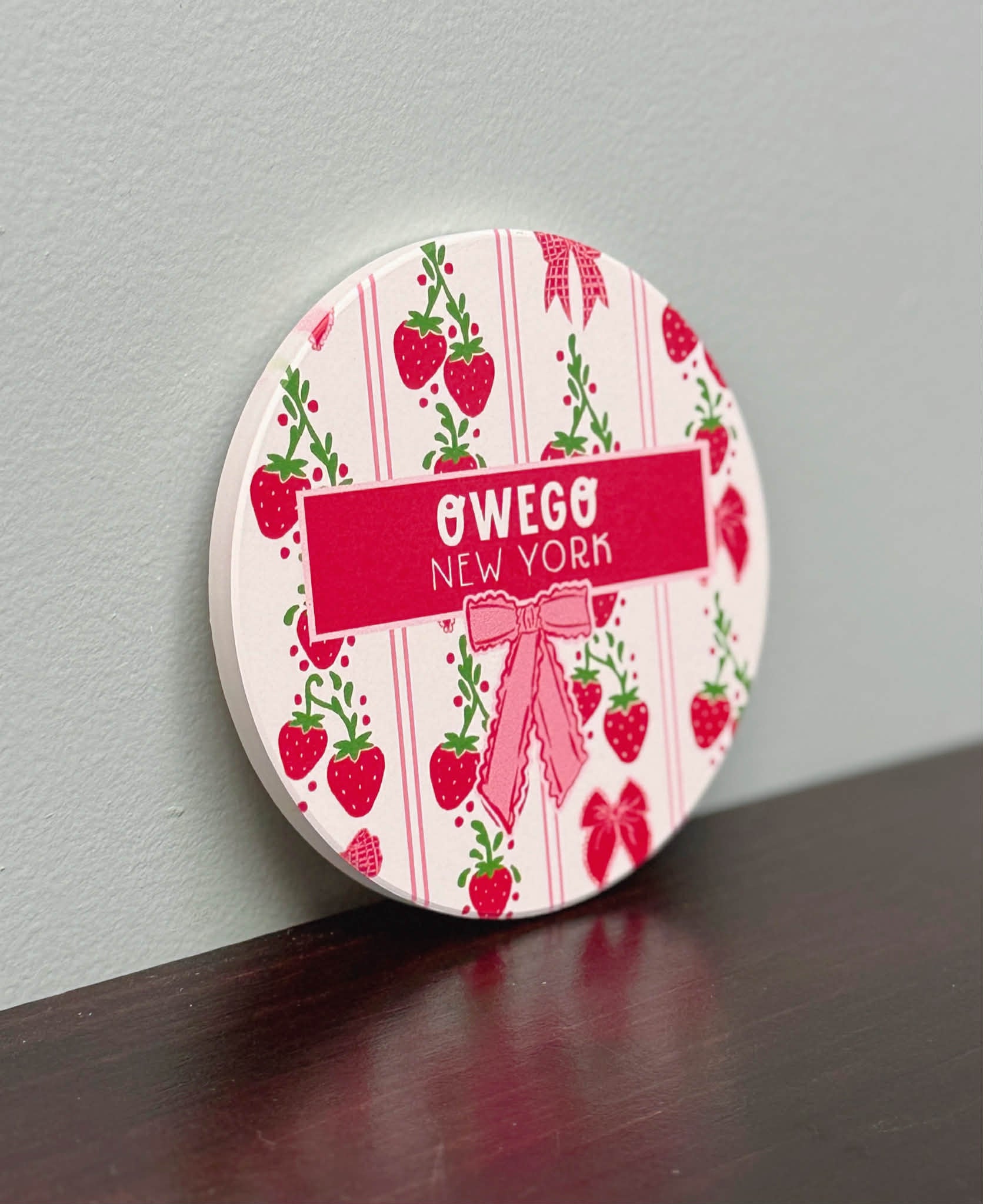 Owego Local Ceramic Round Coaster 4"