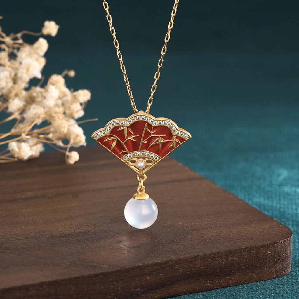 Chinese Style Golden Bamboos Necklace