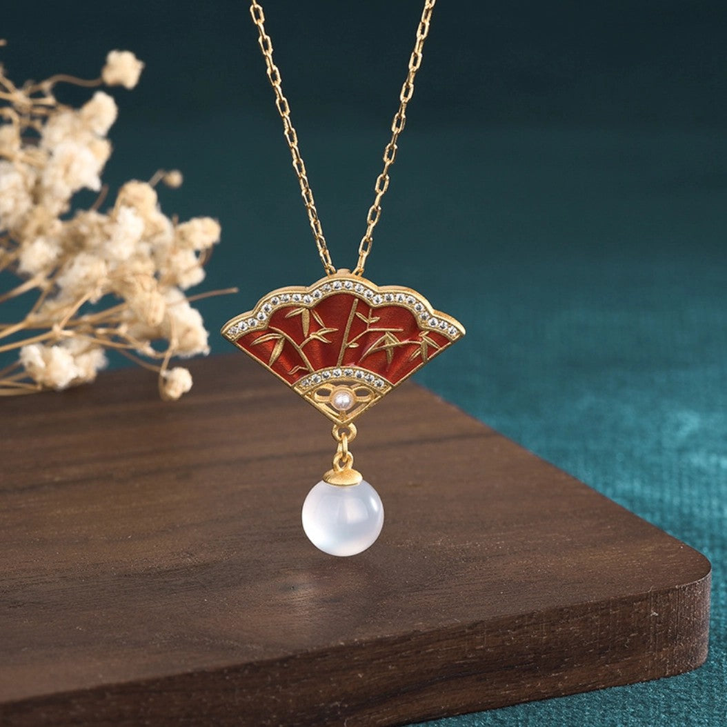 Chinese Style Golden Bamboos Necklace