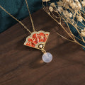 Chinese Style Golden Bamboos Necklace