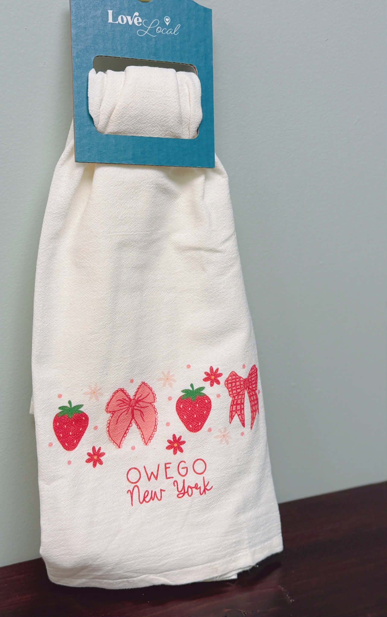 Owego Local Strawberry Cotton Tea Towel