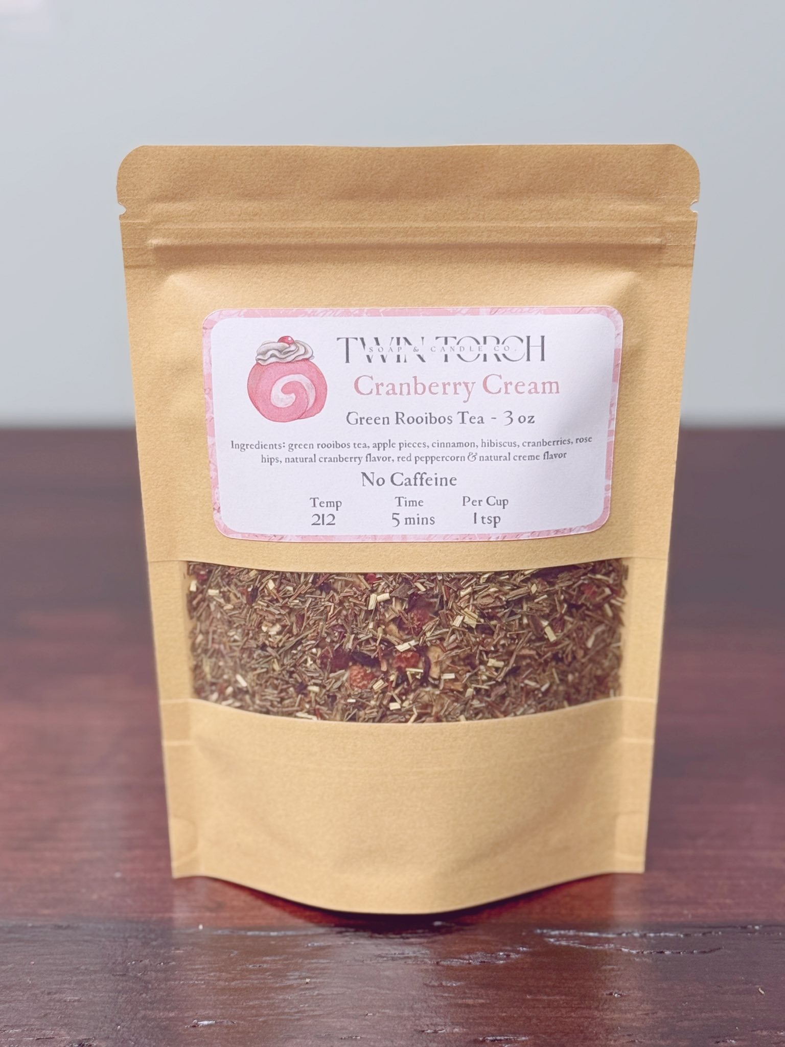 Cranberry Cream - Green Rooibos Tea - 3oz