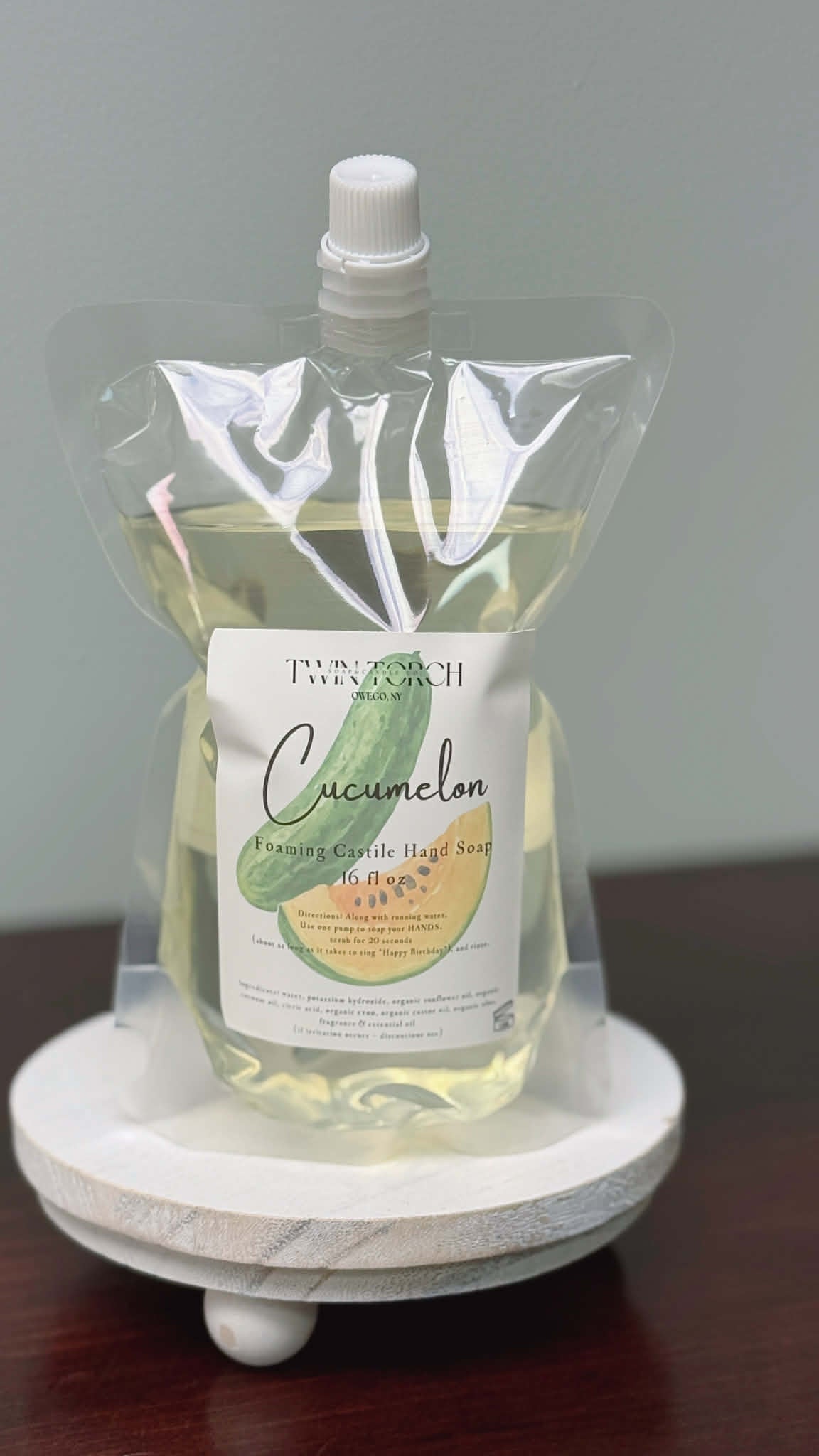 Cucumelon- Foaming Castile Hand Soap - 16 FL Oz REFILL
