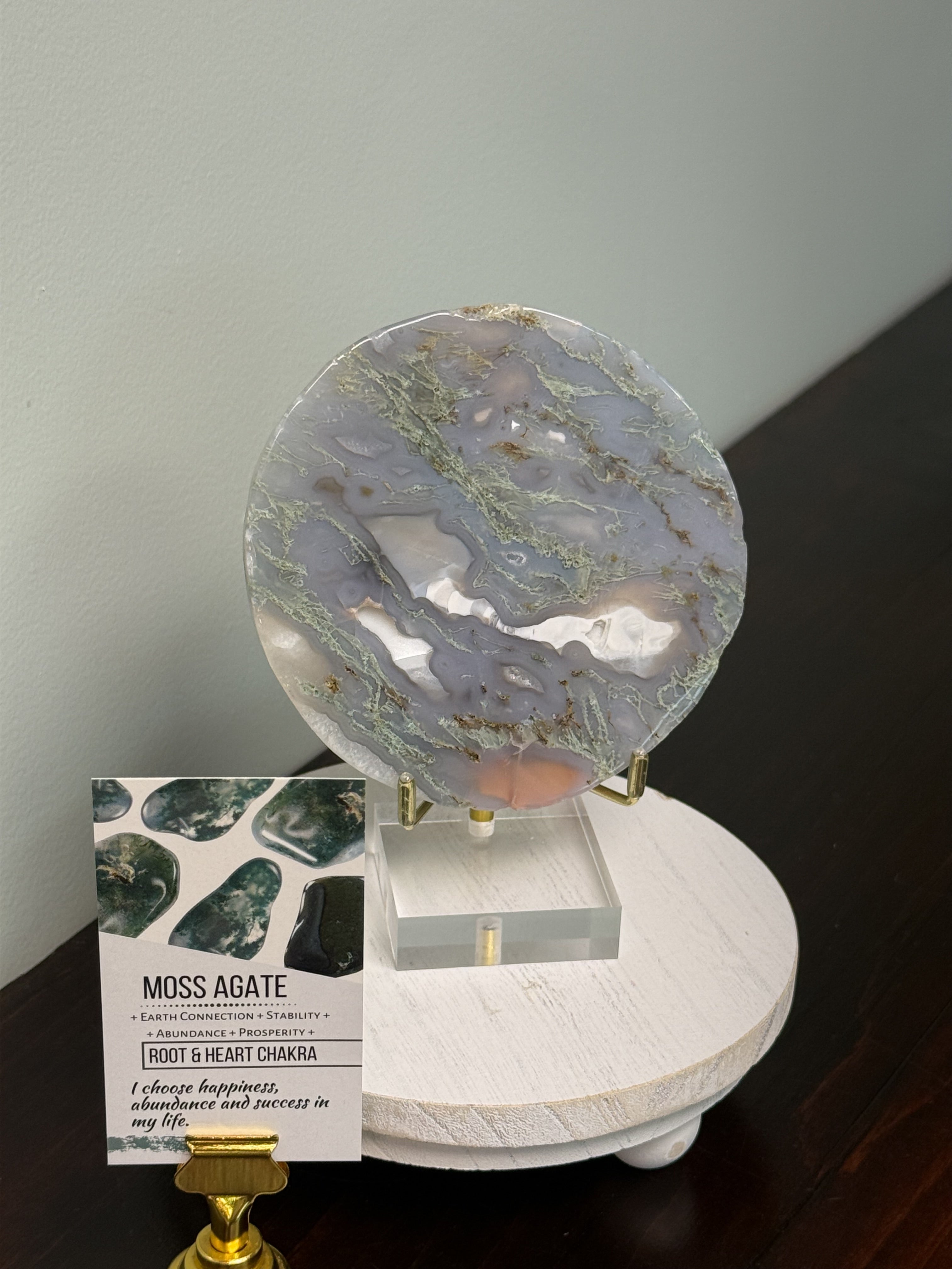 Moss Agate 4.4” Slab