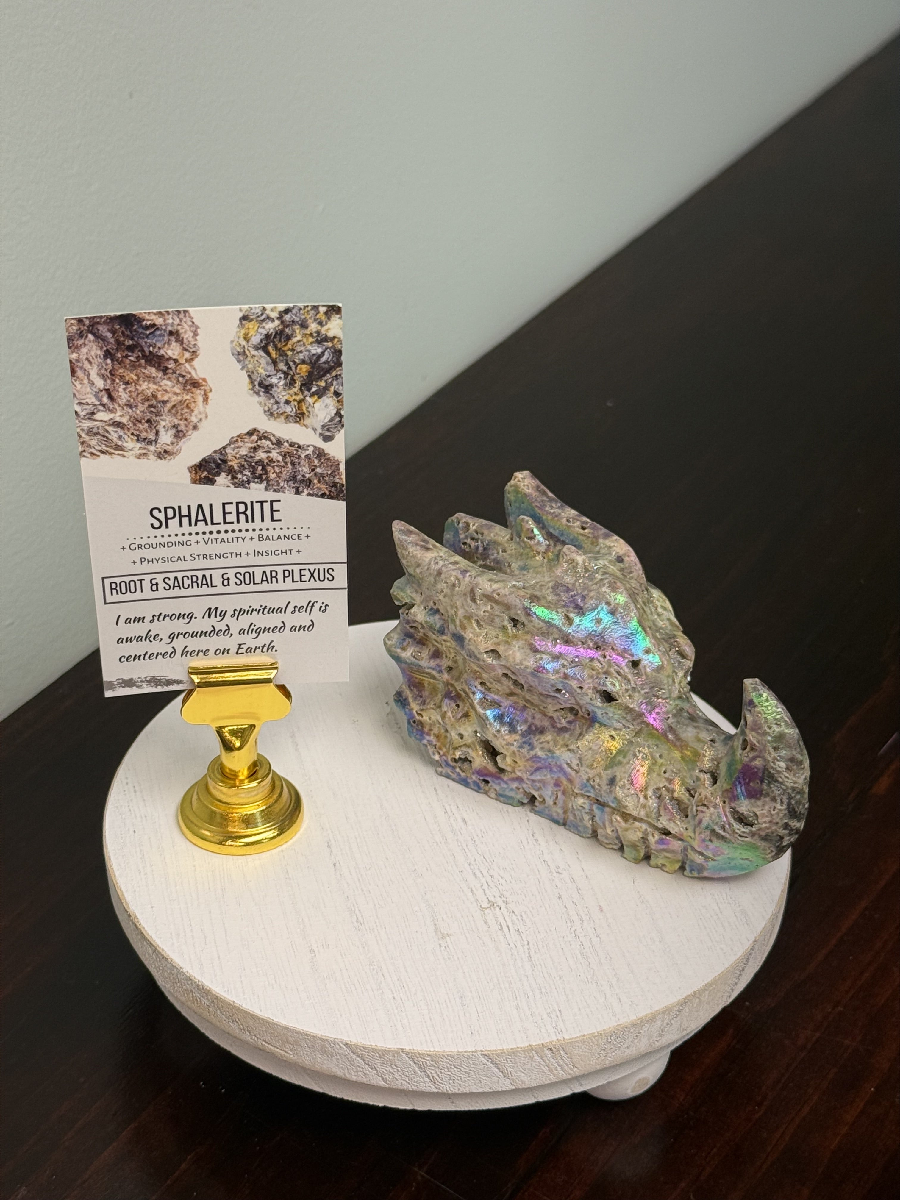 Sphalerite Dragon Skull