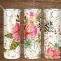 Floral Bee Skinny Tumbler 20oz