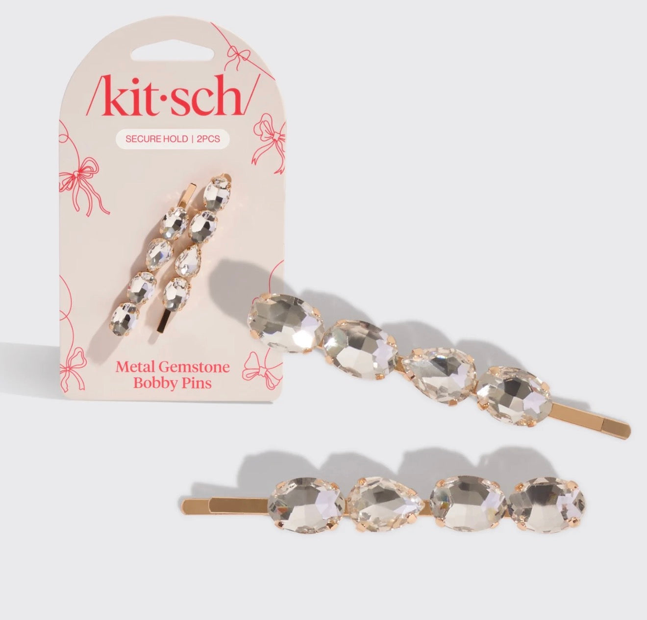 Kitsch Gemstone Bobby Pins