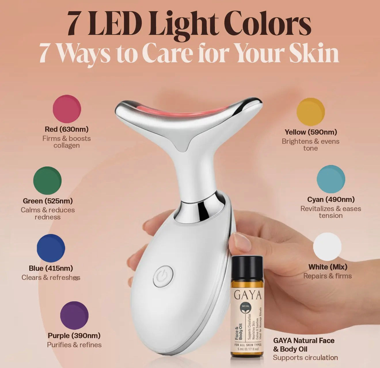 GAYA Red Light Therapy Beauty Wand