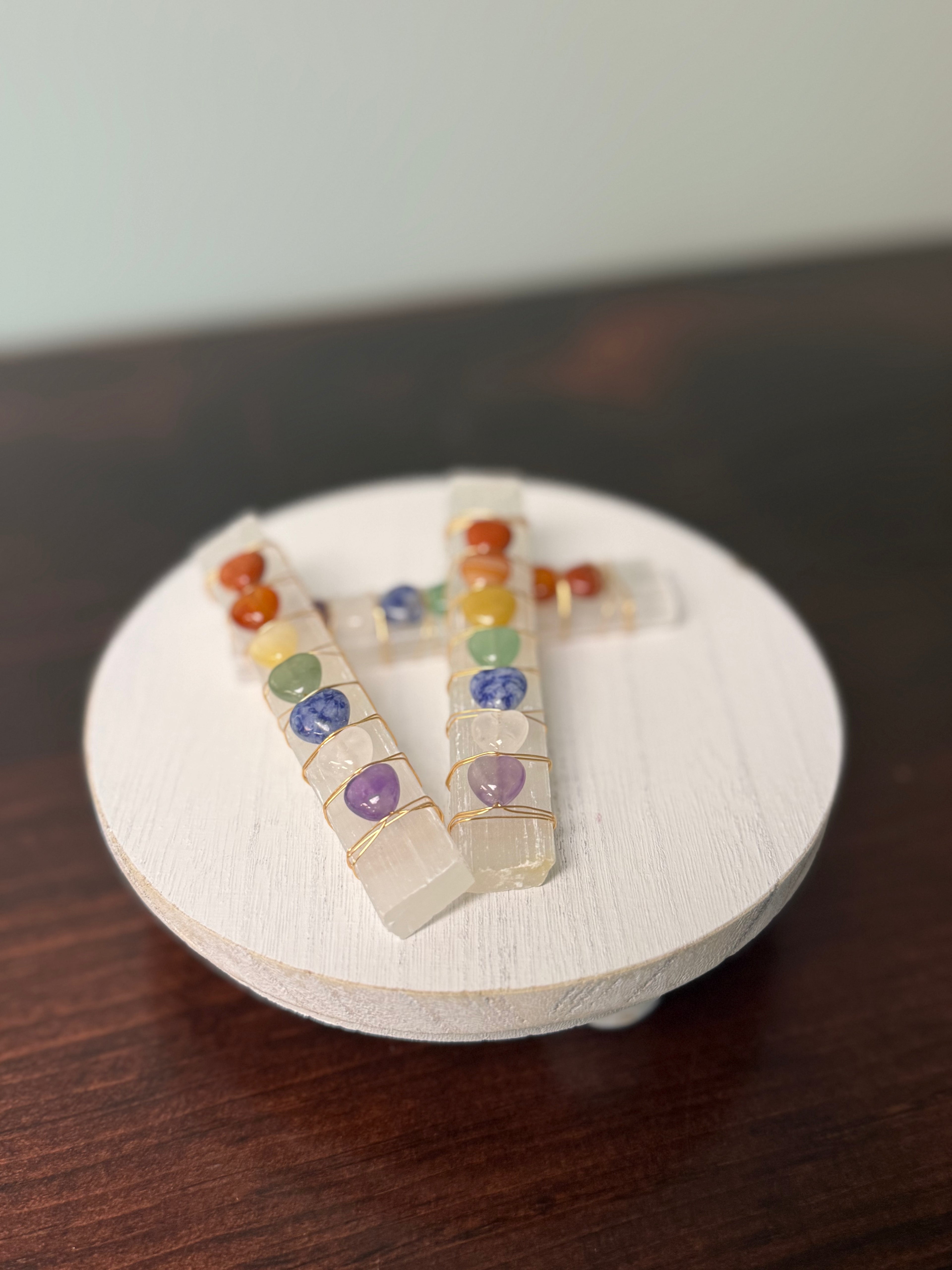 Selenite Chakra Wands
