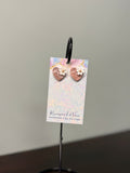 “Mom” Heart Studs - Runewood