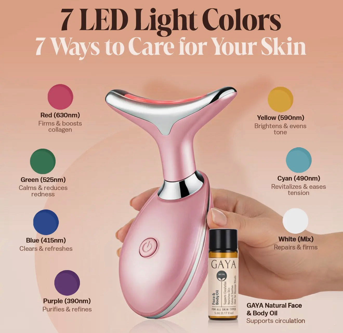 GAYA Red Light Therapy Beauty Wand
