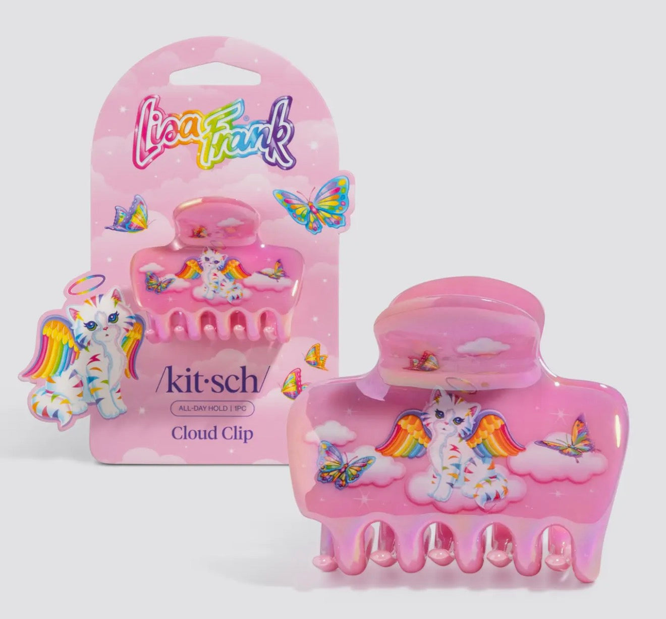 Kitsch X Lisa Franks Cloud Clip - Angel Kitty