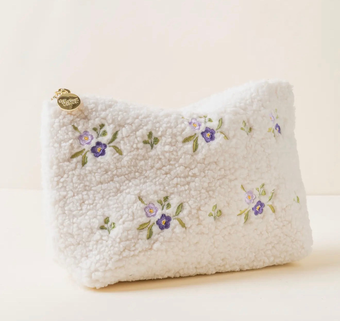 Dainty Floral Purple Teddy Pouch