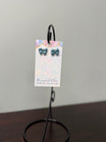 Blue Bow Studs - Runewood