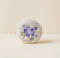 Circle Dainty Floral Purple Teddy Pouch