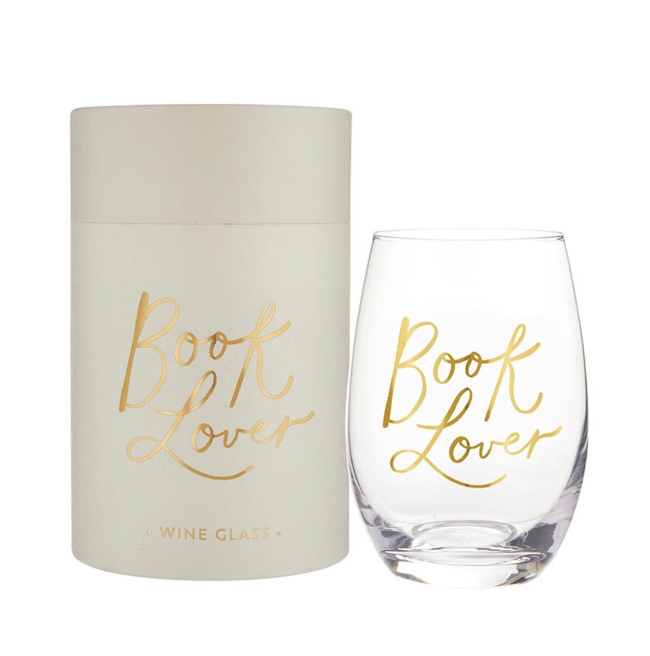 Stemless Wine Glass - Book Lover