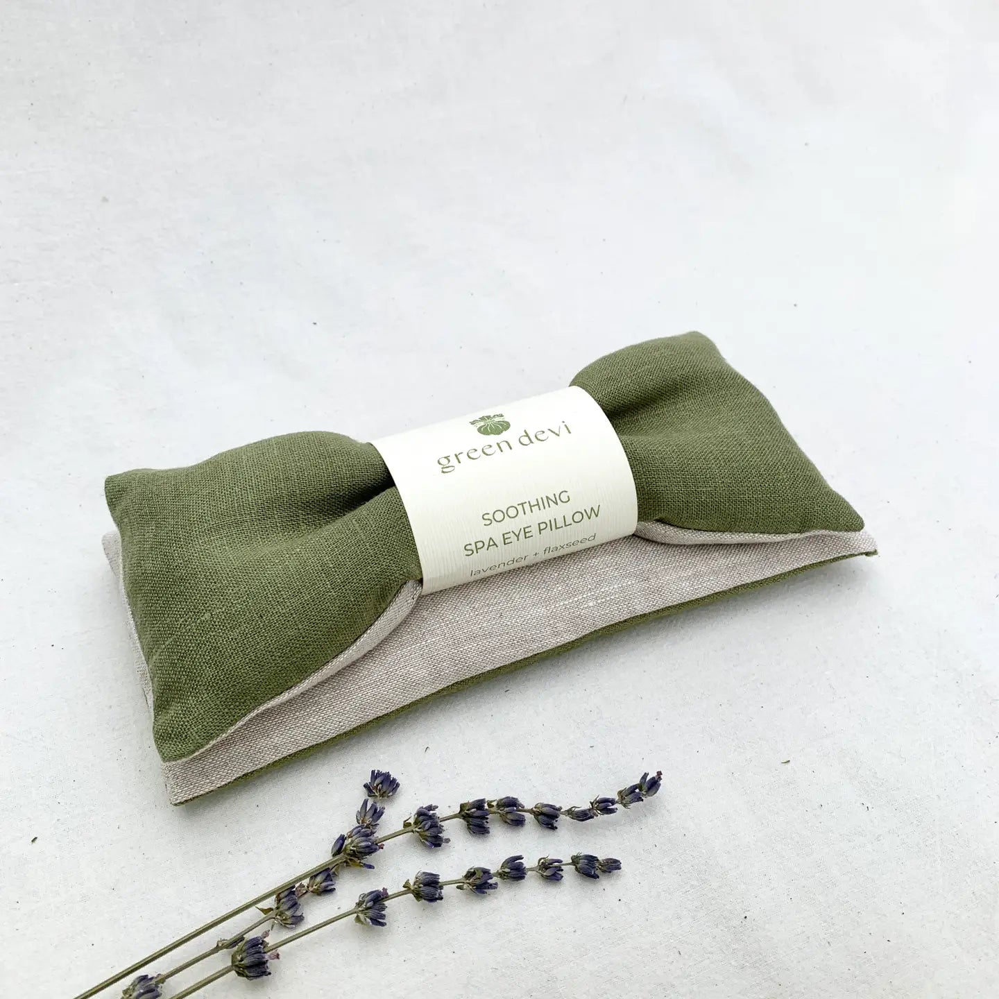 Linen Spa Eye Pillow - Green