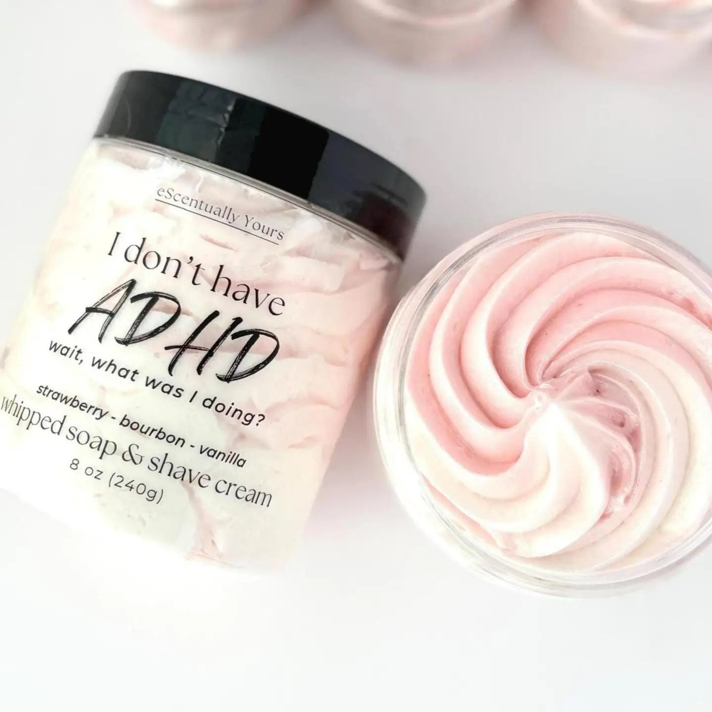 "I Dont Have ADHD" Midnight Strawberry Whipped Soap & Shaving Cream 8 oz