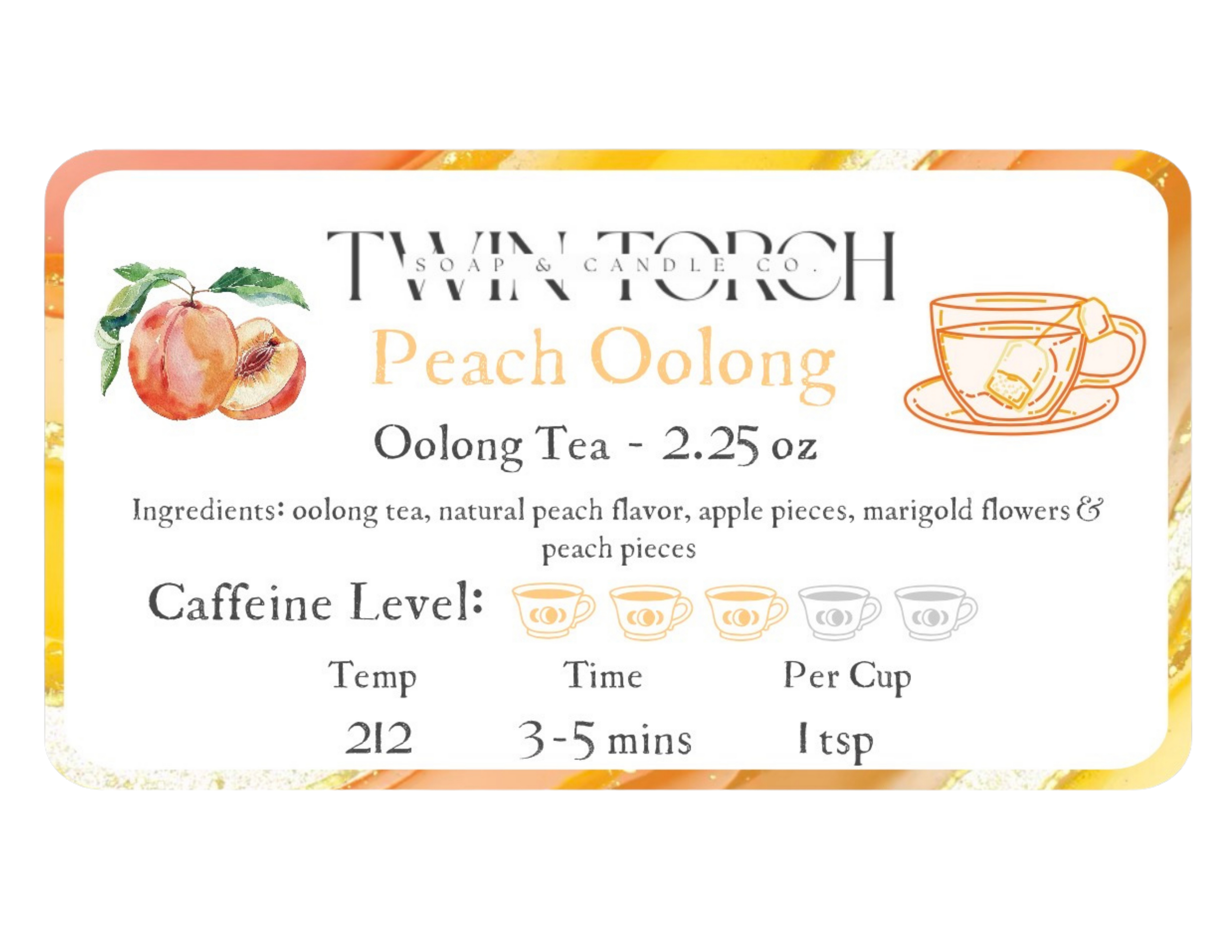 Peach Oolong - Oolong Tea - 2.25oz