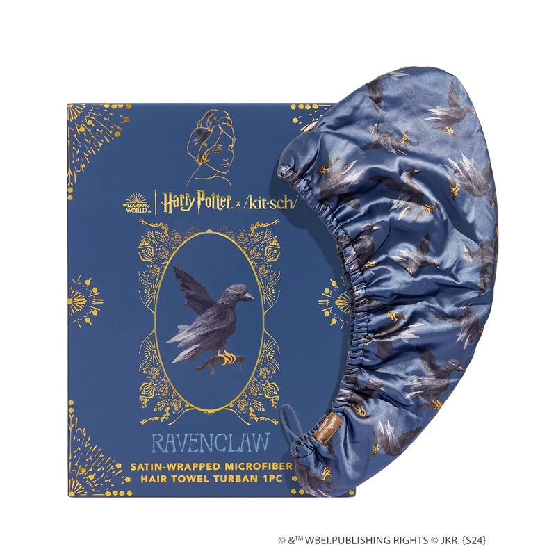 Kitsch X Harry Potter Satin Wrapped Microfiber Hair Towel - Ravenclaw
