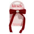Kitsch Velvet and Gemstone Bow Hair Clip