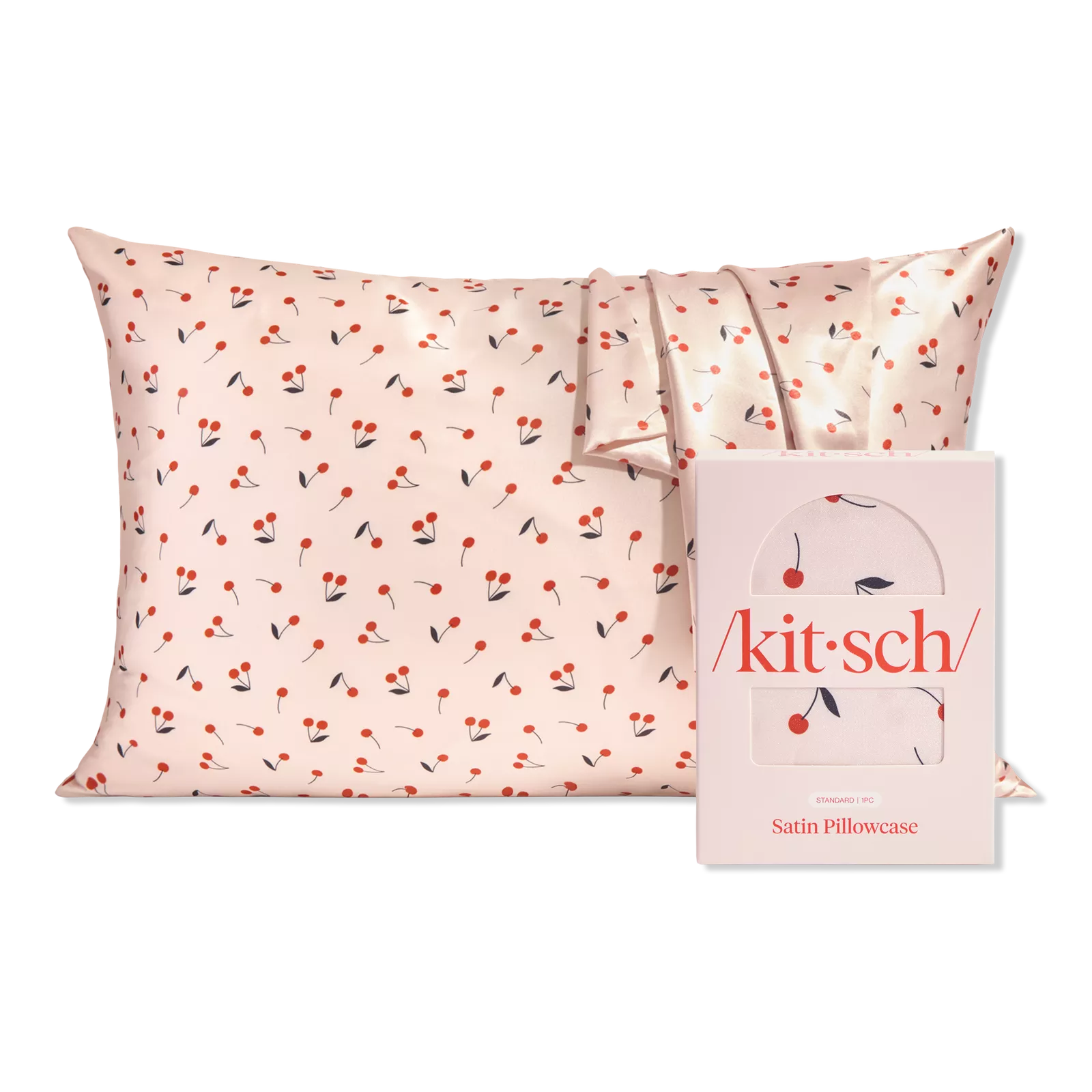 Kitsch Standard Satin Pillowcase - Cherry