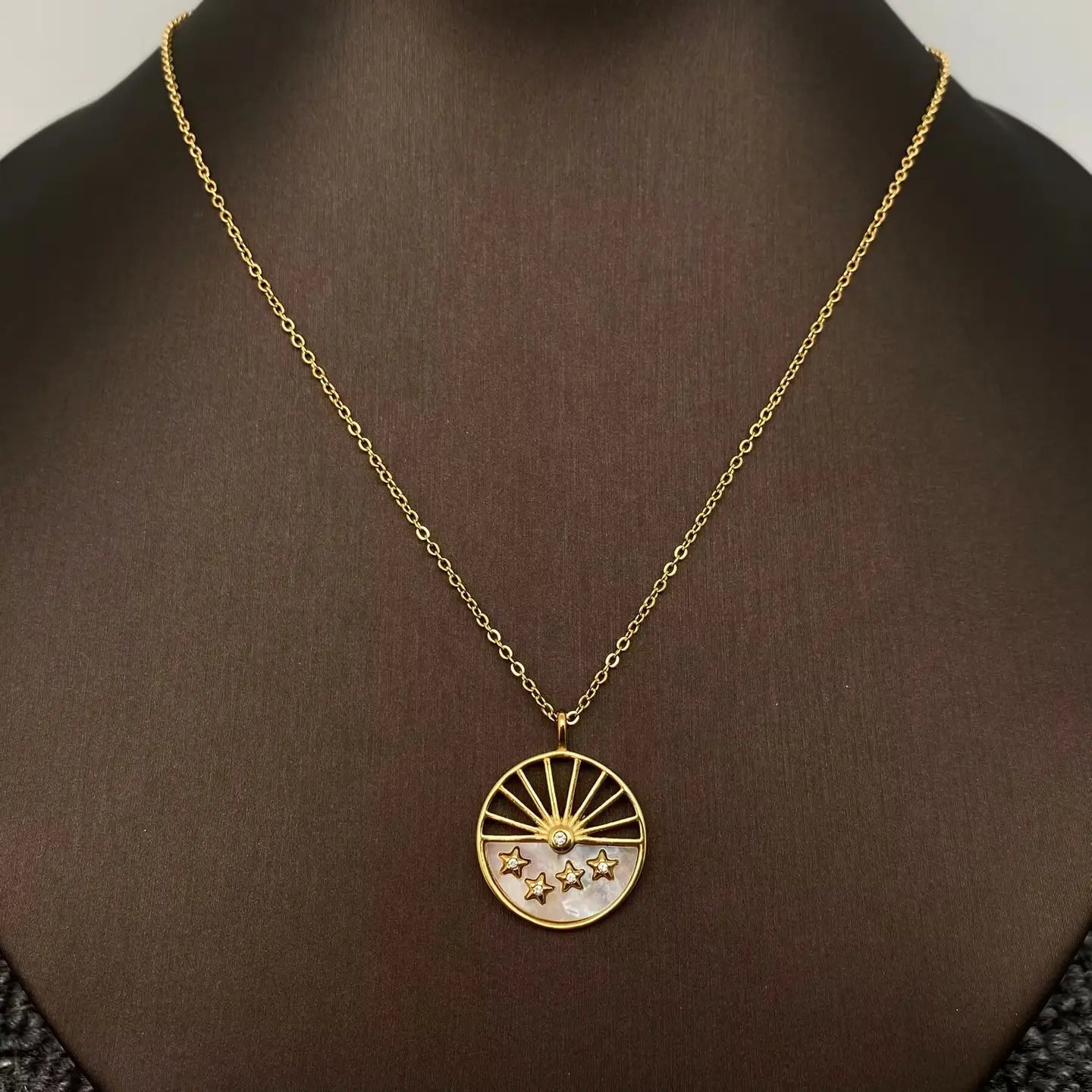 Star Sun Charm Necklace