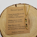 Natural Stone Wishing Bead Gift Necklace with Card - Good Luck