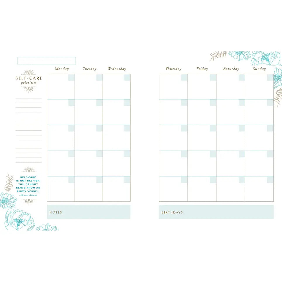 Self-Care 12-Month Undated Planner