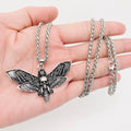 Skull Moth Pendant Necklace