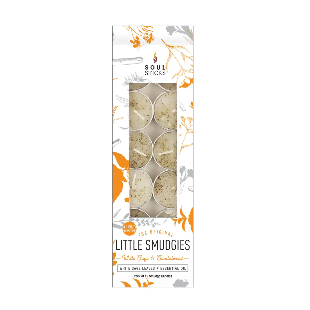 Soy Smudge Candle, Sandalwood - Little Smudgies (12 Pk.)